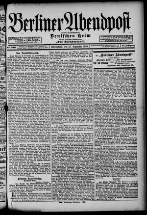 Berliner Abendpost vom 10.12.1898