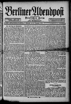 Berliner Abendpost vom 14.12.1898