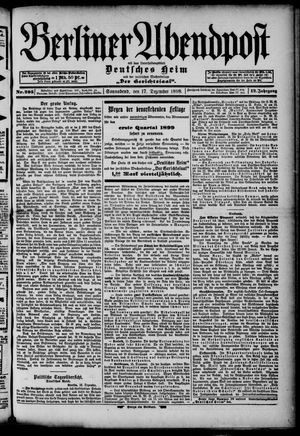 Berliner Abendpost vom 17.12.1898