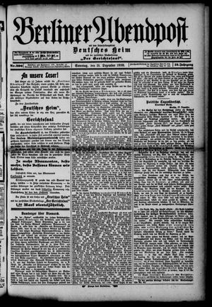 Berliner Abendpost vom 18.12.1898