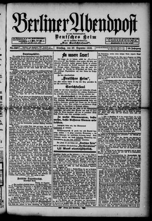 Berliner Abendpost on Dec 20, 1898