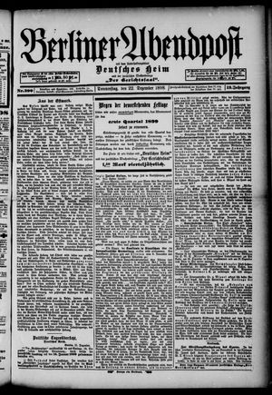 Berliner Abendpost vom 22.12.1898