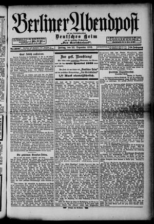 Berliner Abendpost vom 23.12.1898