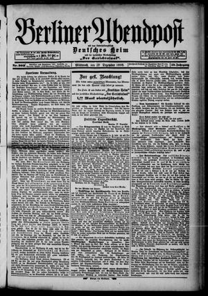 Berliner Abendpost vom 28.12.1898