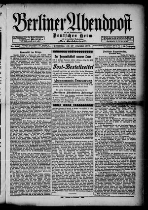 Berliner Abendpost vom 29.12.1898
