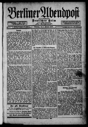 Berliner Abendpost vom 01.01.1899