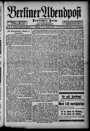 Berliner Abendpost vom 10.01.1899