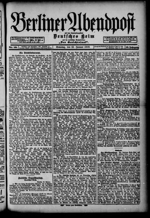 Berliner Abendpost vom 15.01.1899