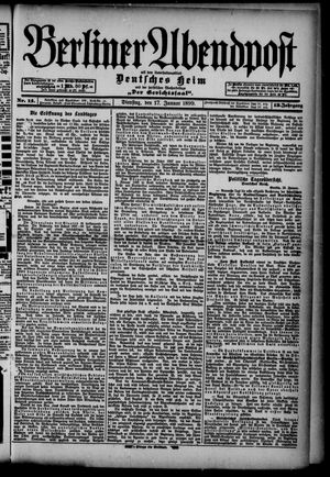 Berliner Abendpost vom 17.01.1899