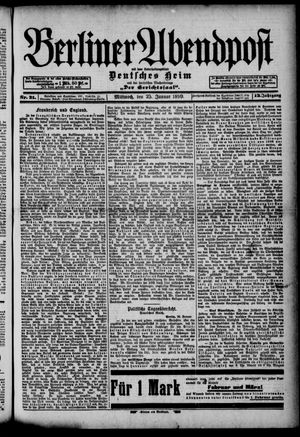 Berliner Abendpost vom 25.01.1899