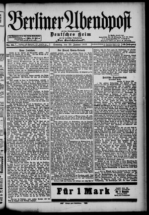 Berliner Abendpost vom 29.01.1899