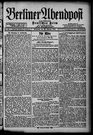 Berliner Abendpost vom 22.02.1899