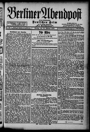 Berliner Abendpost vom 24.02.1899