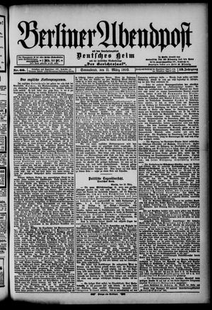 Berliner Abendpost on Mar 11, 1899