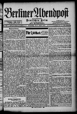 Berliner Abendpost vom 06.04.1899