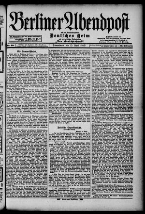 Berliner Abendpost vom 15.04.1899