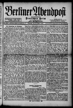 Berliner Abendpost vom 16.04.1899