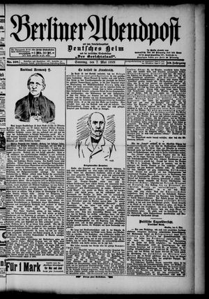 Berliner Abendpost vom 07.05.1899