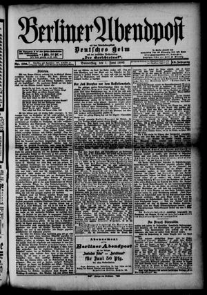 Berliner Abendpost on Jun 1, 1899
