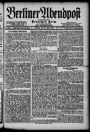 Berliner Abendpost vom 20.06.1899