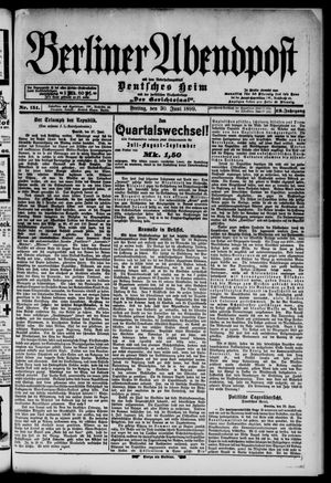 Berliner Abendpost vom 30.06.1899