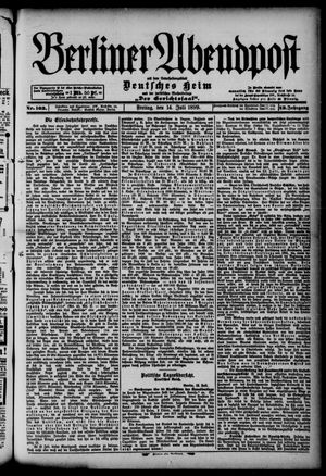 Berliner Abendpost vom 14.07.1899