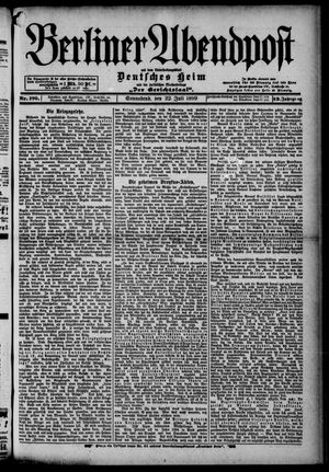 Berliner Abendpost vom 22.07.1899