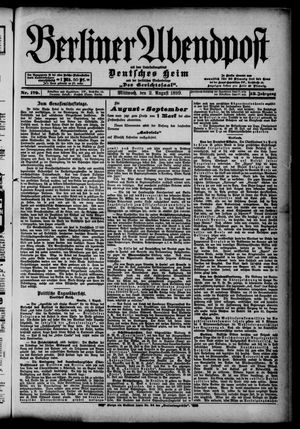 Berliner Abendpost vom 02.08.1899