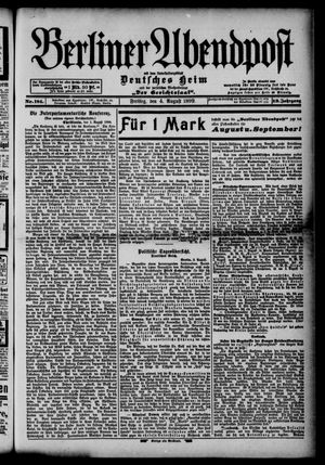 Berliner Abendpost vom 04.08.1899