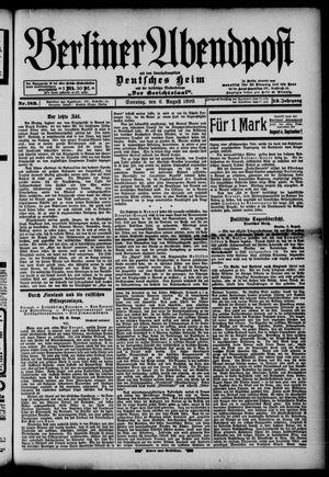 Berliner Abendpost vom 06.08.1899