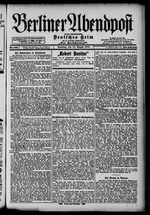 Berliner Abendpost vom 13.08.1899