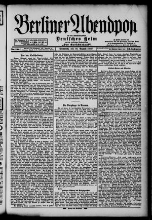 Berliner Abendpost vom 16.08.1899