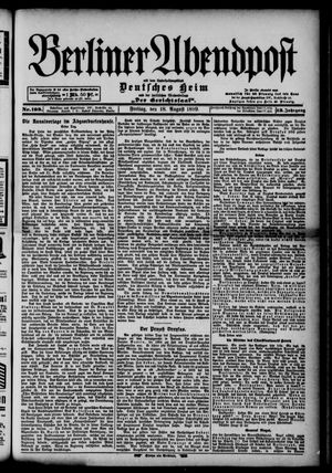 Berliner Abendpost vom 18.08.1899