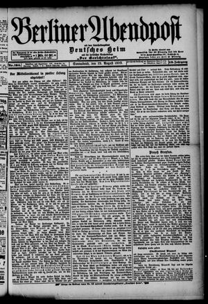 Berliner Abendpost vom 19.08.1899