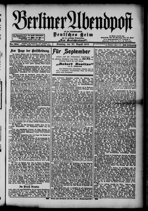 Berliner Abendpost vom 20.08.1899