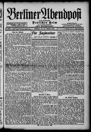 Berliner Abendpost vom 22.08.1899