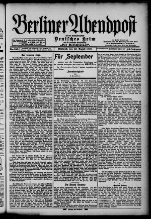 Berliner Abendpost vom 23.08.1899
