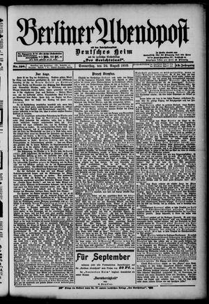 Berliner Abendpost vom 24.08.1899