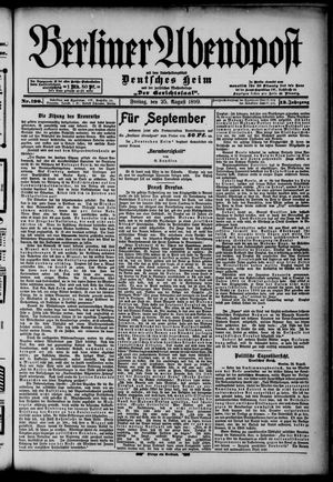 Berliner Abendpost vom 25.08.1899