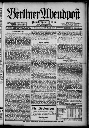 Berliner Abendpost vom 26.08.1899