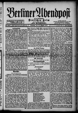 Berliner Abendpost vom 27.08.1899