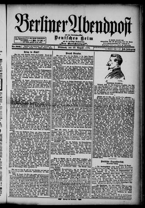 Berliner Abendpost vom 30.08.1899