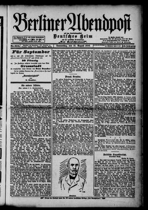 Berliner Abendpost vom 31.08.1899