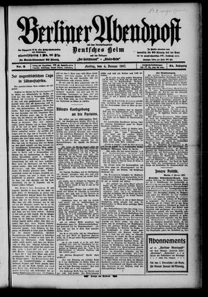 Berliner Abendpost on Jan 4, 1907