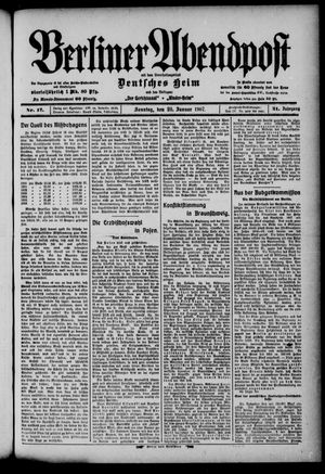 Berliner Abendpost on Jan 20, 1907