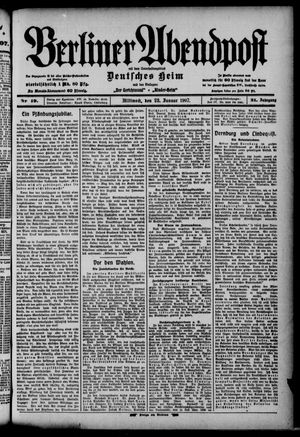 Berliner Abendpost vom 23.01.1907