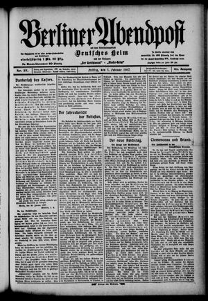 Berliner Abendpost vom 01.02.1907