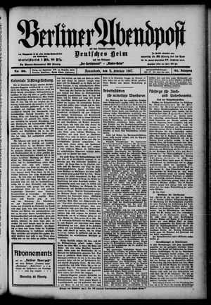 Berliner Abendpost vom 02.02.1907