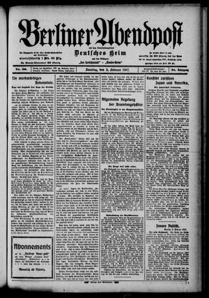 Berliner Abendpost vom 03.02.1907