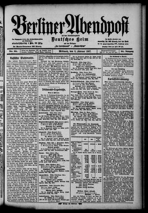 Berliner Abendpost on Feb 6, 1907
